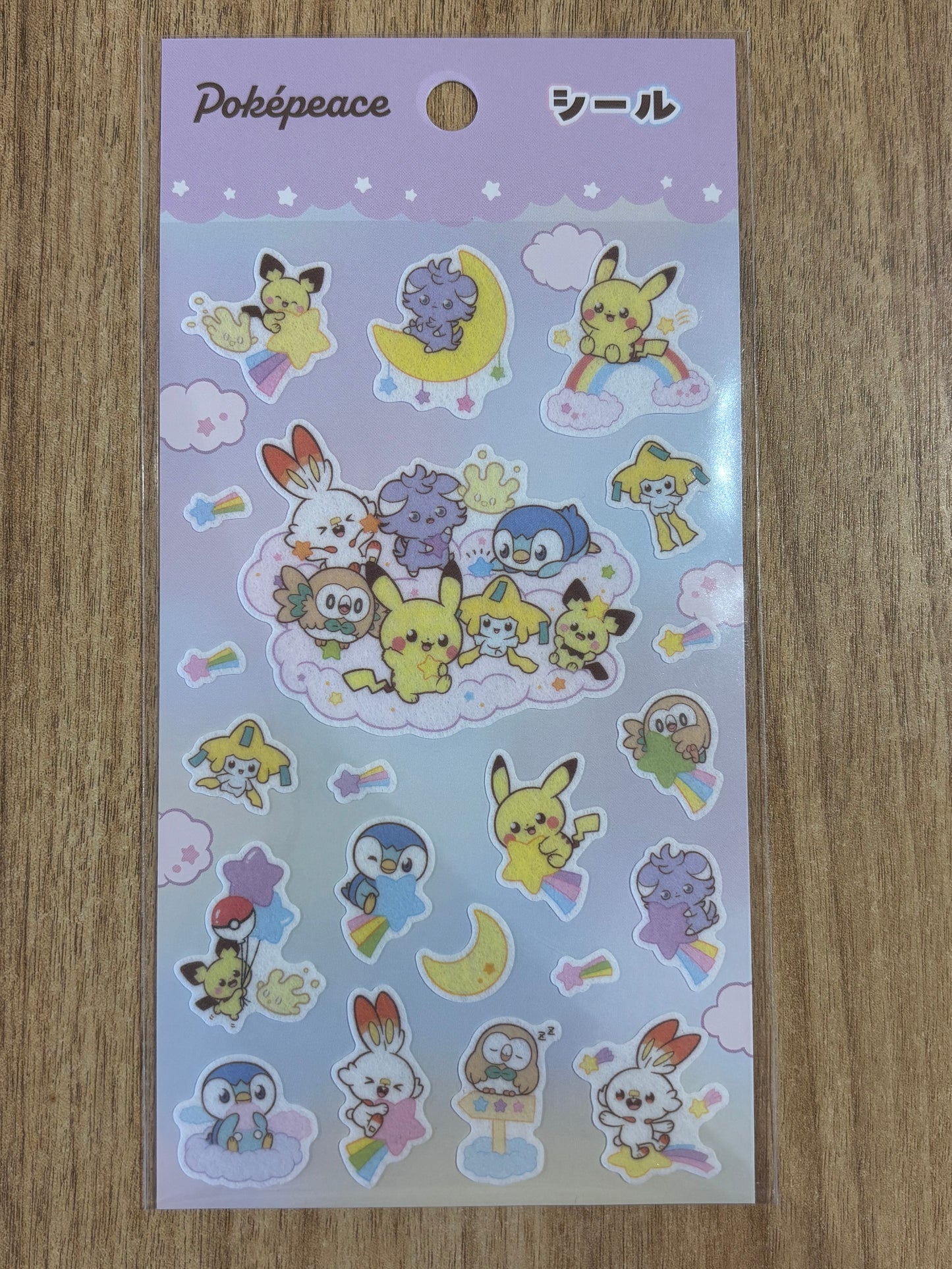 Poképeace Night Sky Pokemon Sticker Sheet (ポケピース シール) <sticker sheet> Japanese Import — Japan Exclusive {new}